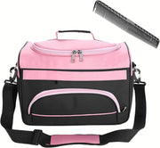Large Capacity Hairdresser Bag Barber Carrying Case with Handle and Shoulder Strap, Beauty Salon Tool Kits Storage Travel Barber Case Holds Various Hair Cutting Tools Haircutting Bag