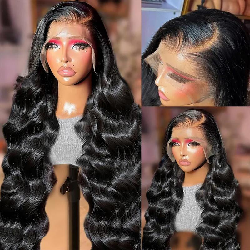 Body Wave Lace Front Wigs Human Hair 13X4 HD Transparent Lace Frontal Wig 180% Density Glueless Frontal Wigs for Black Women Pre Plucked with Baby Hair