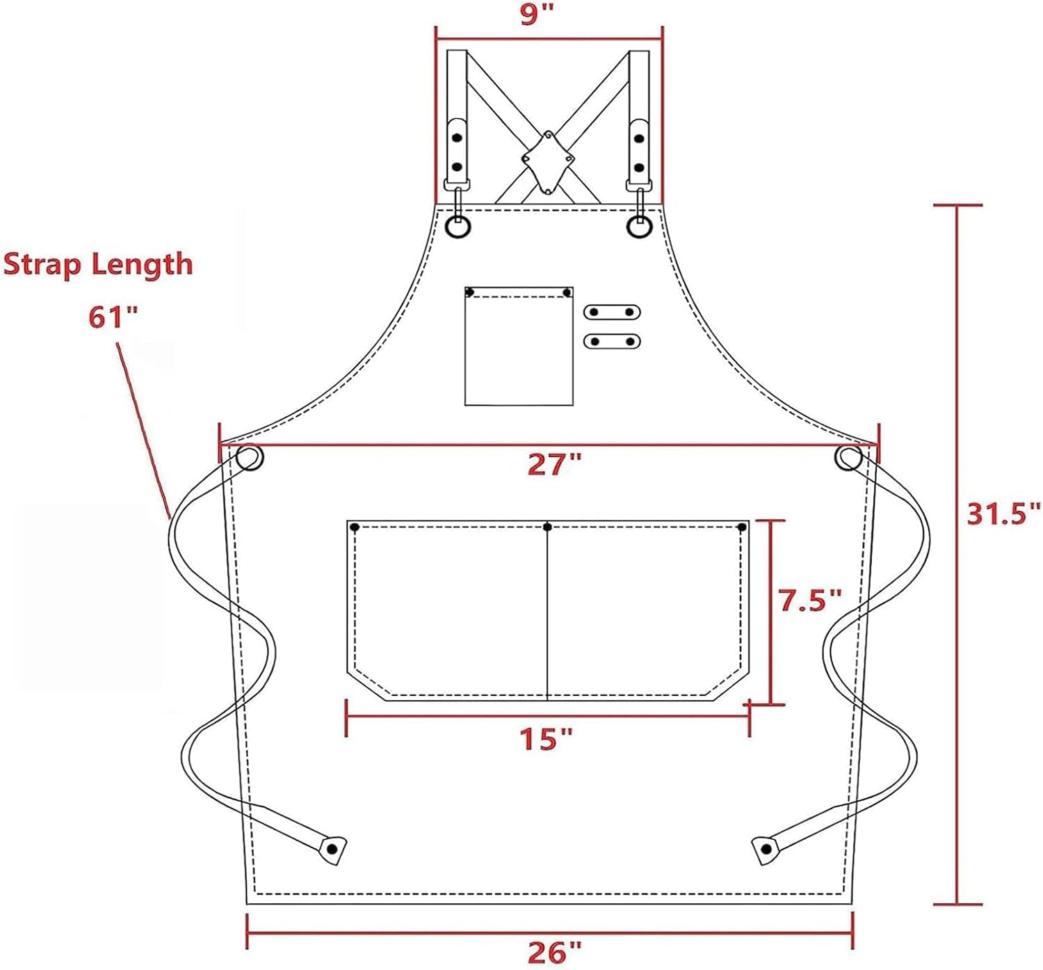 Chef Aprons for Men Women with Large Pockets, Cotton Canvas Cross Back Heavy Duty Adjustable Work Apron, Size M to XXL (Beige)