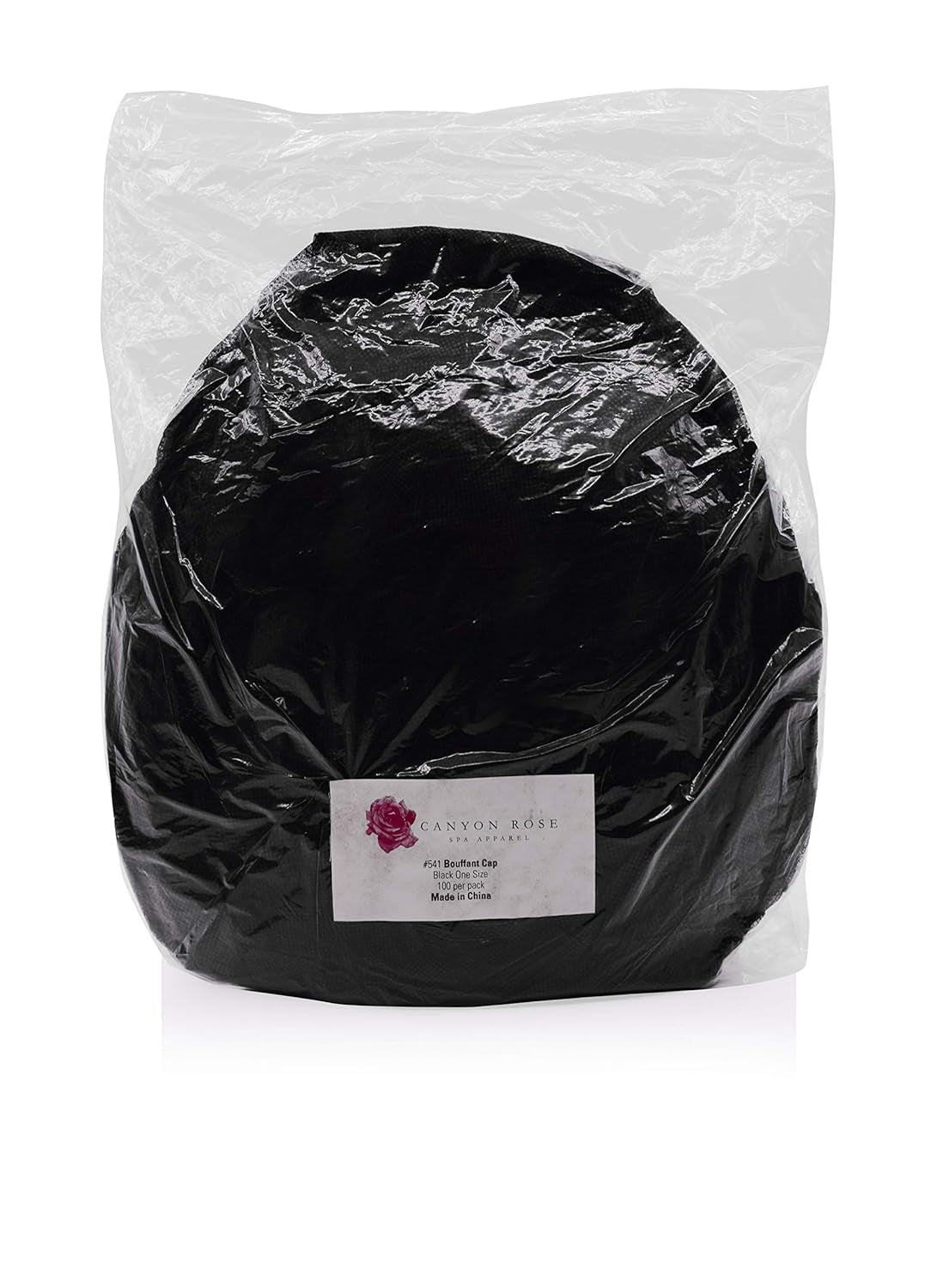 Disposable Sunless Spray Tan/Spa Treatment Bouffant Cap, Single Use Hair Cap, Keeps Hair Covered and Out of the Way, One Size Fits Most, Black, 100 per Pack