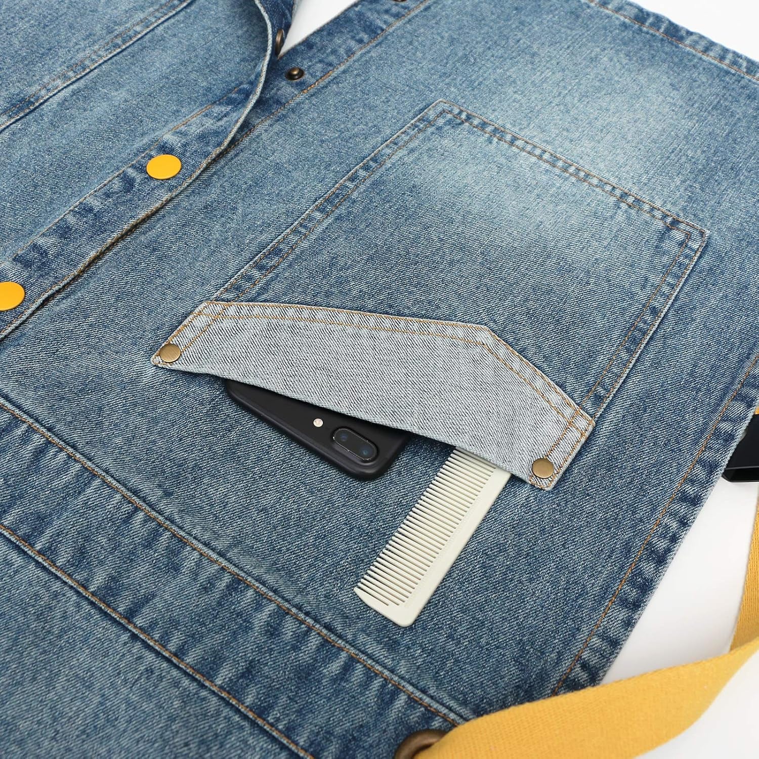 Denim Tool Apron for Women and Men Cross Straps Adjustable