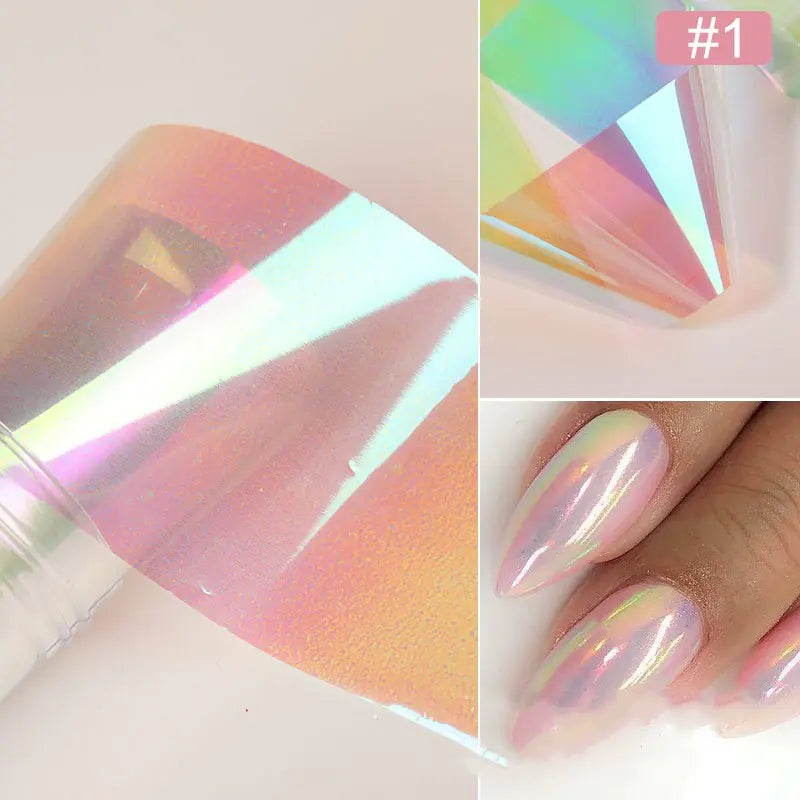 Marble Series Aurora Nail Art Transfer Foils Decals