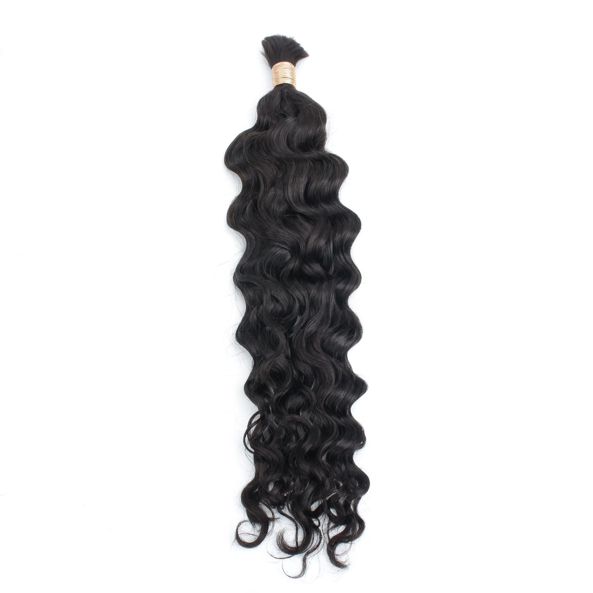 Beach Wave Bulk Human Hair Extensions
