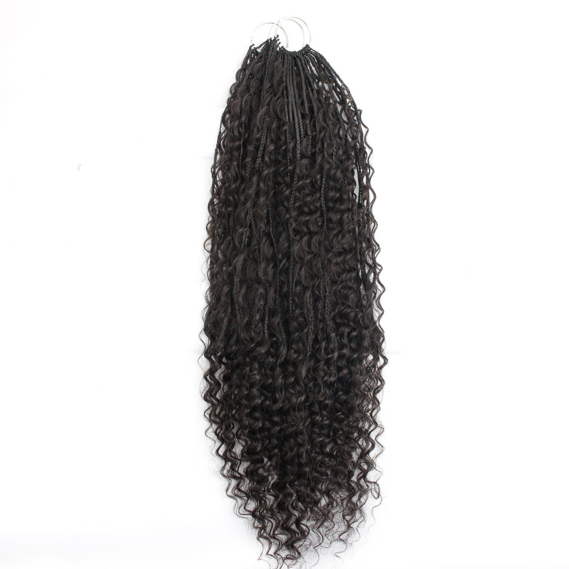 Deep Wave Boho Braids with Human Hair Blend