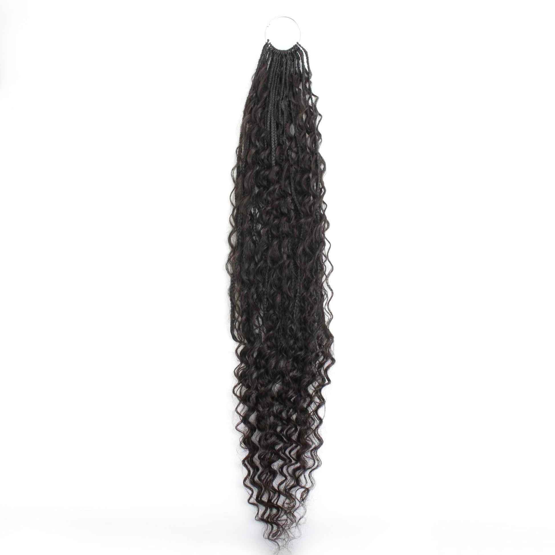 Deep Wave Boho Braids with Human Hair Blend