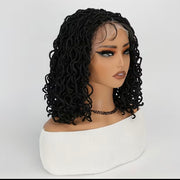 12 Inch Full Lace Dreadlock Wig - Afro Curly Synthetic Locs