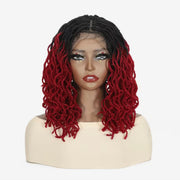 12 Inch Full Lace Dreadlock Wig - Afro Curly Synthetic Locs