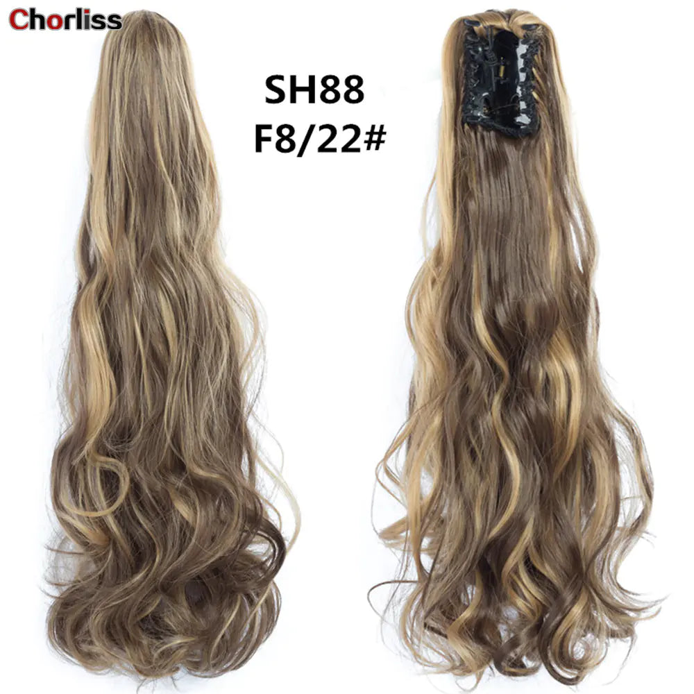 Fashionable Long Wavy Ponytail Clip-In Synthetic Hair