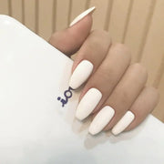 Frosted Solid Color Short Ballet Fake Nails
