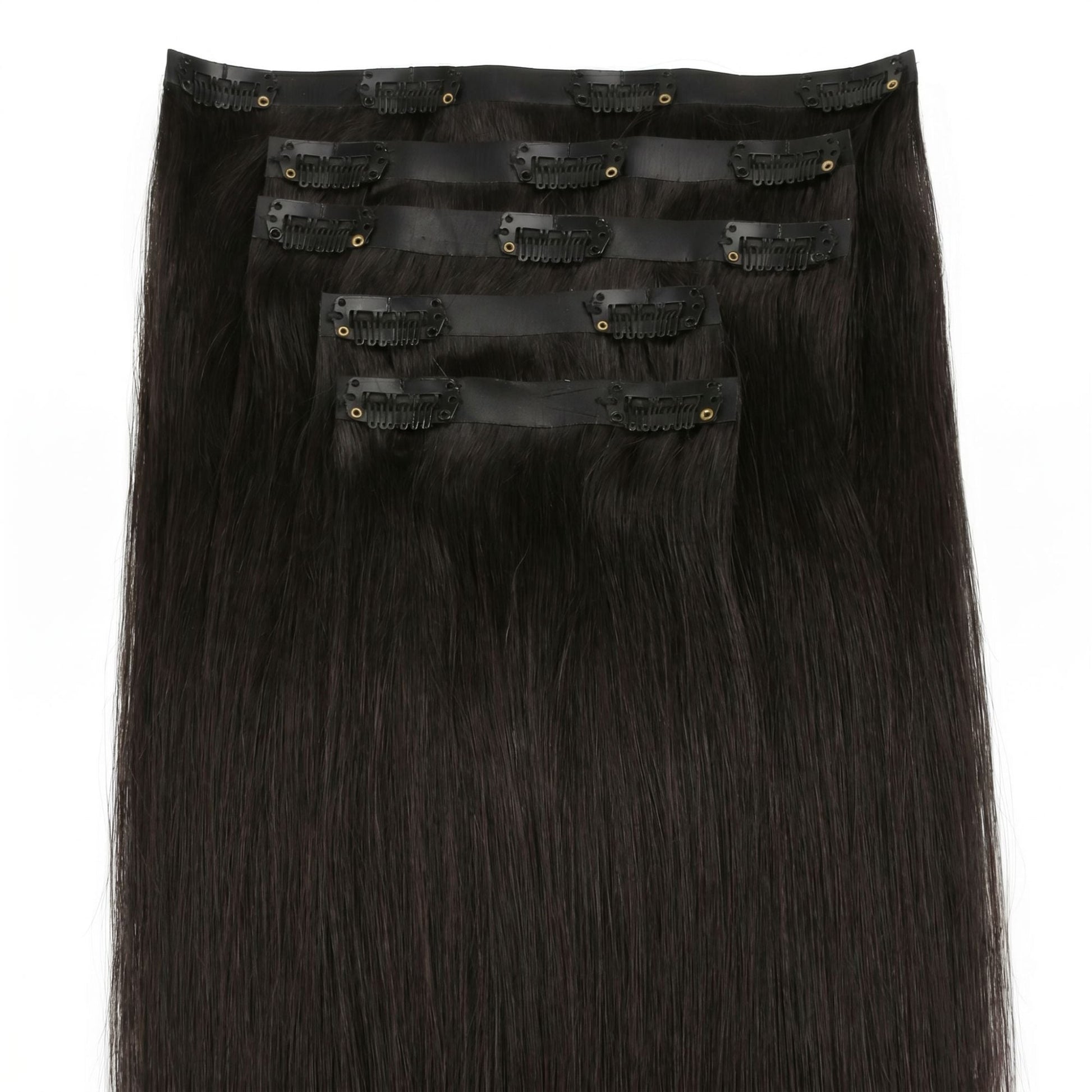 Off Black Invisible Clip-ins
