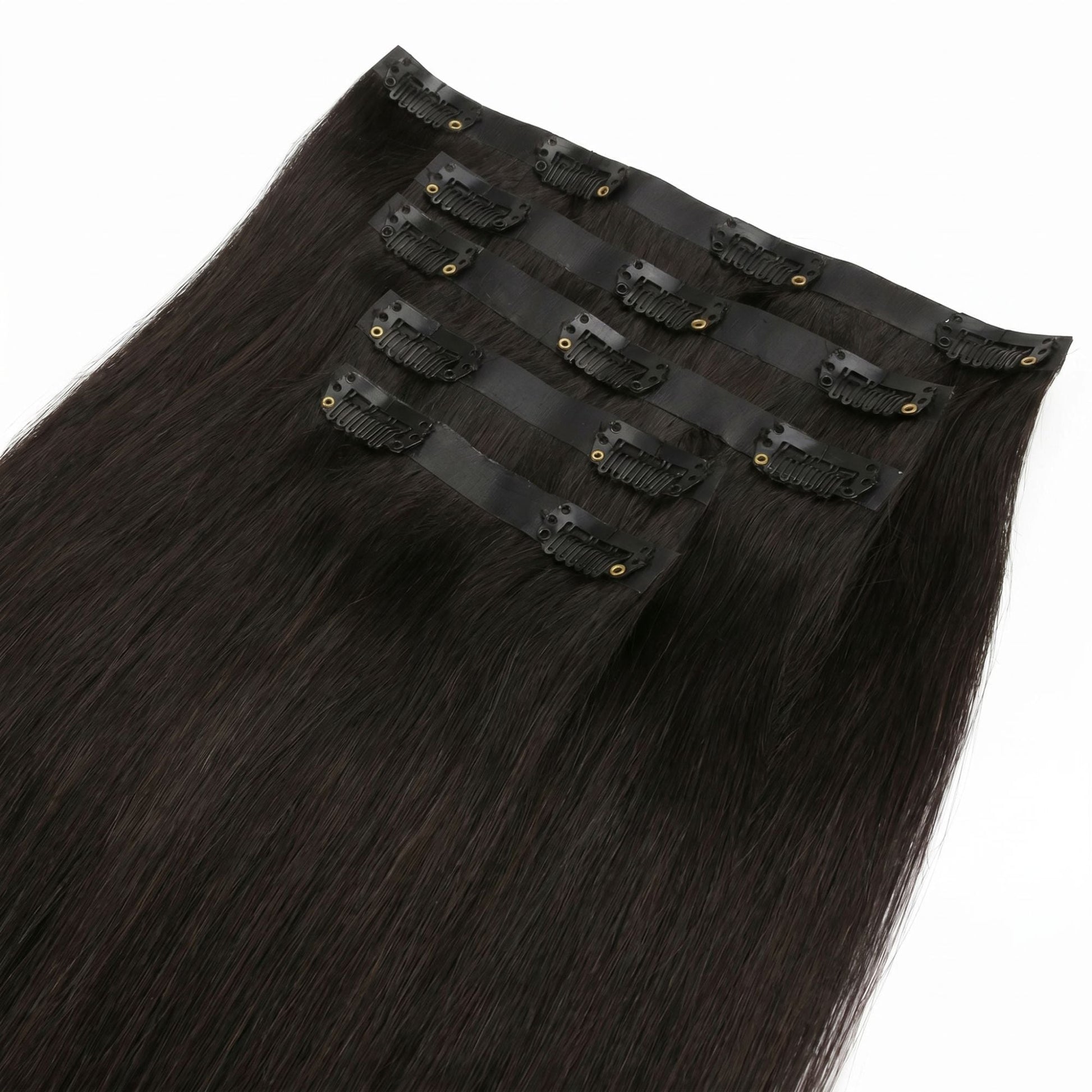 Off Black Invisible Clip-ins