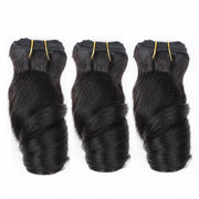 3Pcs Loose Wave Short Curly Hair Bundles Brazilian Hair Weave Bundles 100% Human Hair Bundles Hair Extension Human Hair Bundles
