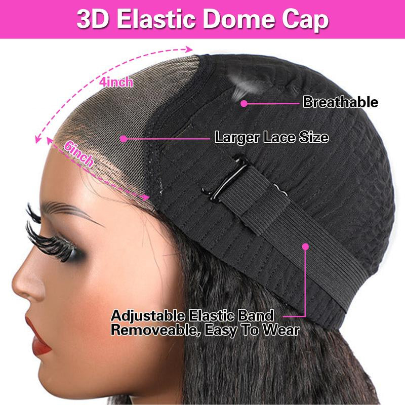 HD Lace Front Wigs Human Hair Kinky Curly Wigs Wear & Go Glueless Lace Wigs for Women No Glue 4X6 Lace Pre Cut Wig Human Hair Wigs Transparent Lace Closure Wigs 180% Density