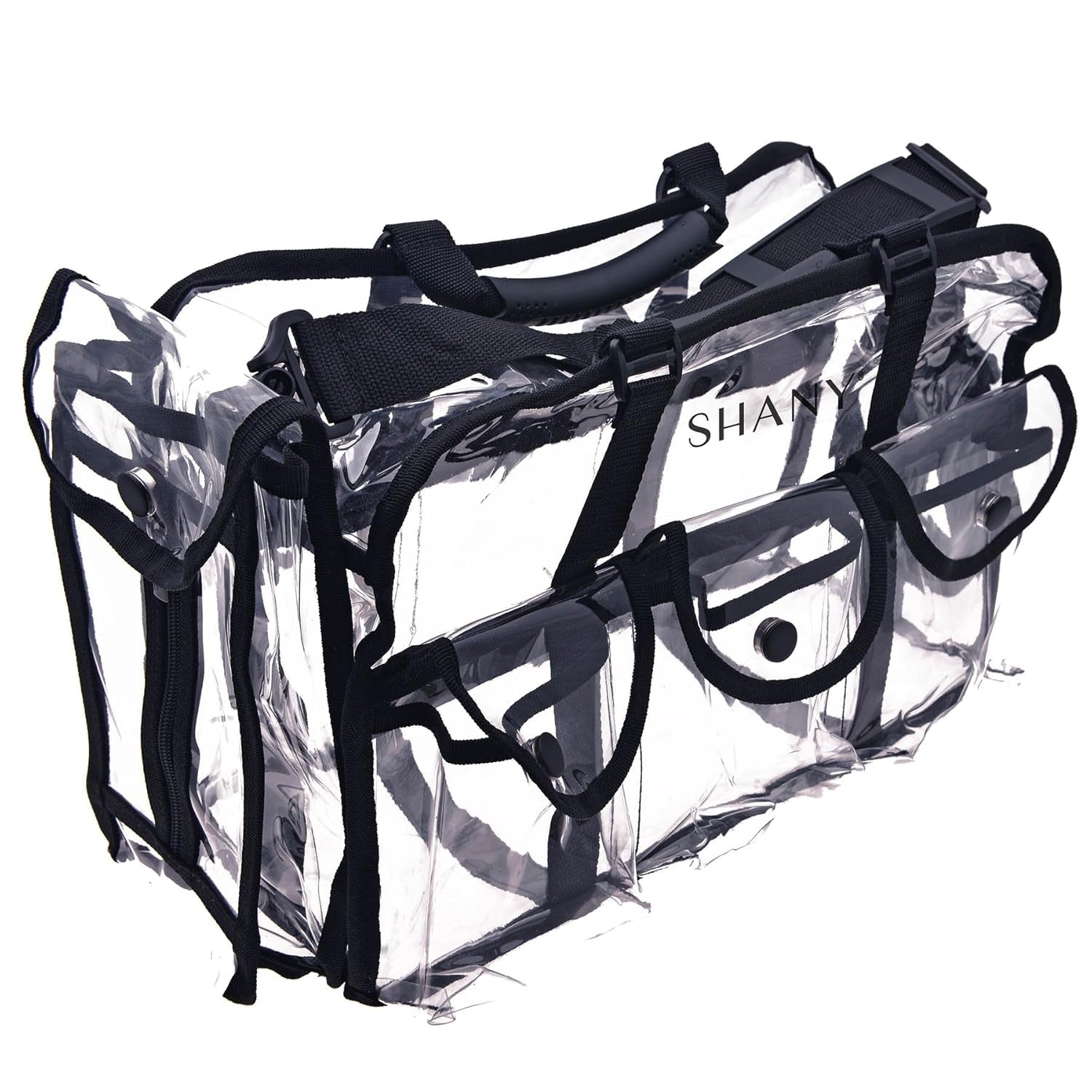Clear Makeup Bag, Pro Mua Rectangular Bag with Shoulder Strap, Large