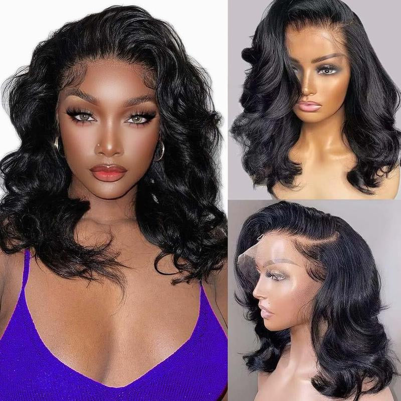 JMSTJMST 13X6 HD Transparent Body Wave Lace Front Wigs Human Hair Pre Plucked 200 Density for Women Glueless Wigs