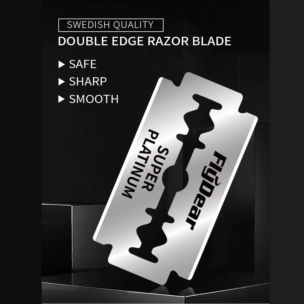 Razor Blades for Barbers,Double Edge Razor Blades,Men´S Safety Razor Blades for Shaving,Stainless Steel Professional Barber Tool