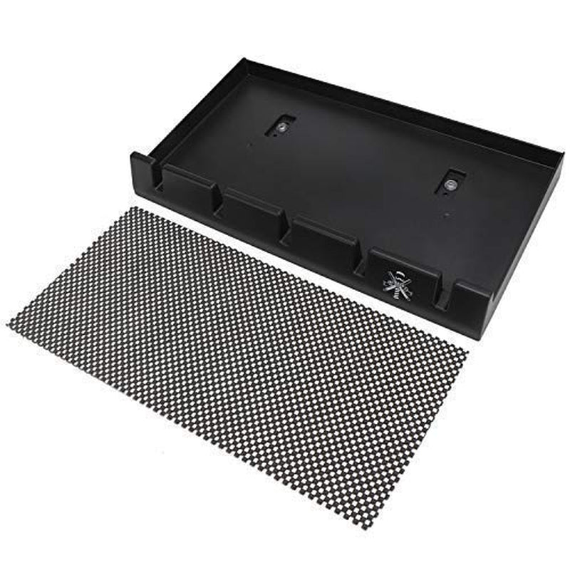 Barber Clipper Tray, Holder and Rack, Anti-Slip Black Salon Organizer, Razor Case, 5 Notches Professional Hair Trimmer Holder, Hairdresser Stylist Barbers Tools Box