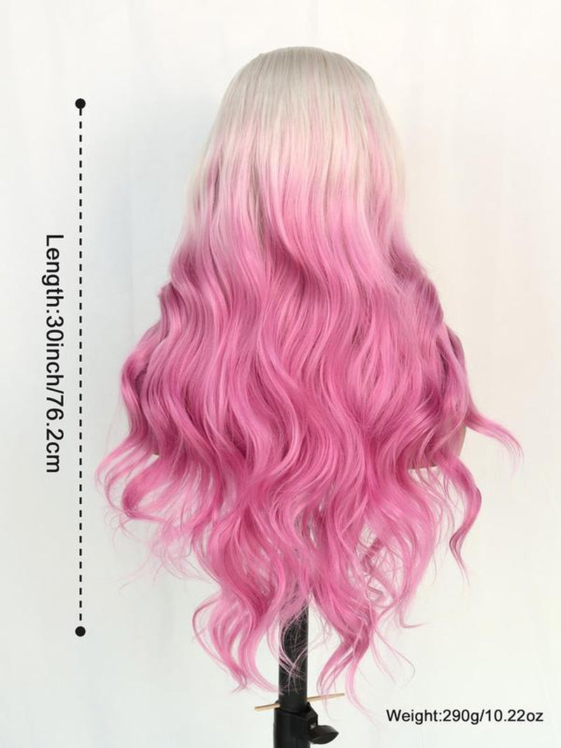 Long Body Wavy Wigs That Look like Real Hair, Gorgeous Fluffy Wigs without Bangs, Synthetic Wigs for Party, Water Wave Wigs