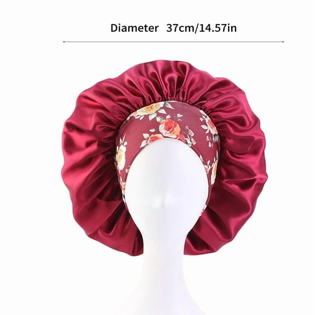 6 Pack Hair Bonnets for Women, Satin Hair Bonnet for Sleeping, Silk Bonnet for Curly Hair, Satin Bonnet for Black Women Big Capacity