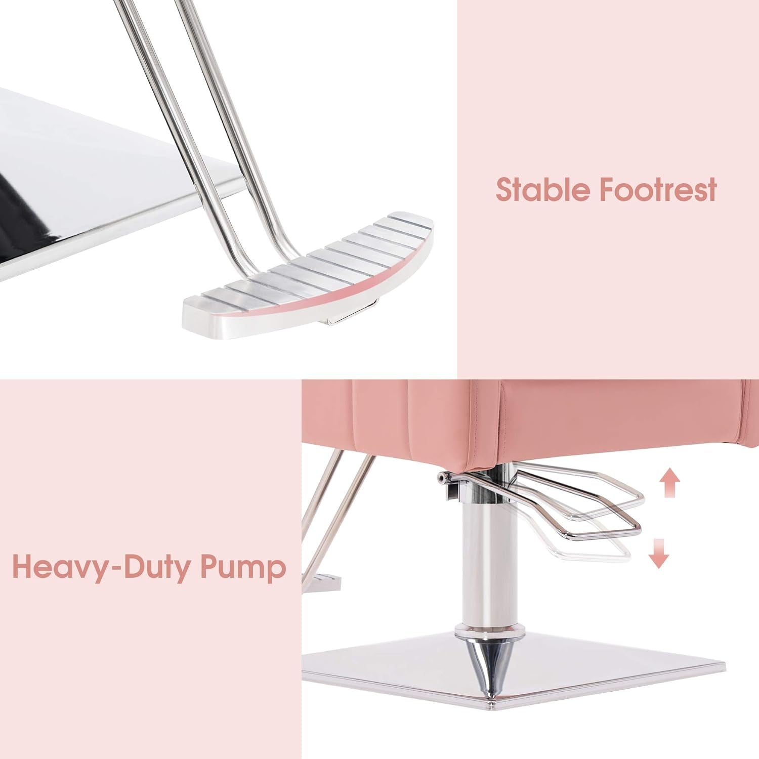 Salon Chair for Hair Stylist,Hydraulic Barber Styling Chair, Beauty Spa Equipment 8821 (Pink)