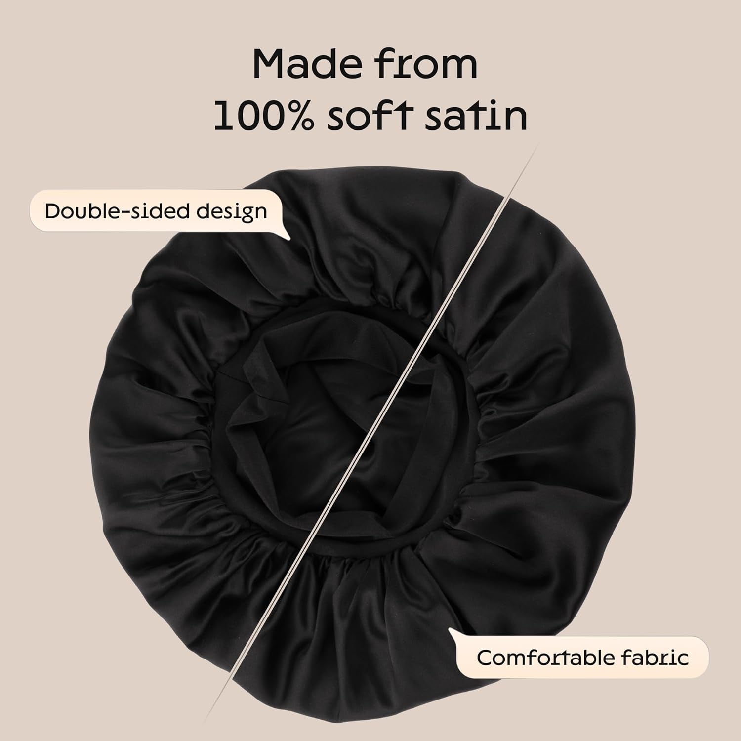 Niagara Satin Bonnet Men - Bonnet for Sleeping Men - Reversible Night Cap - Mens Bonnet for Curly Hair