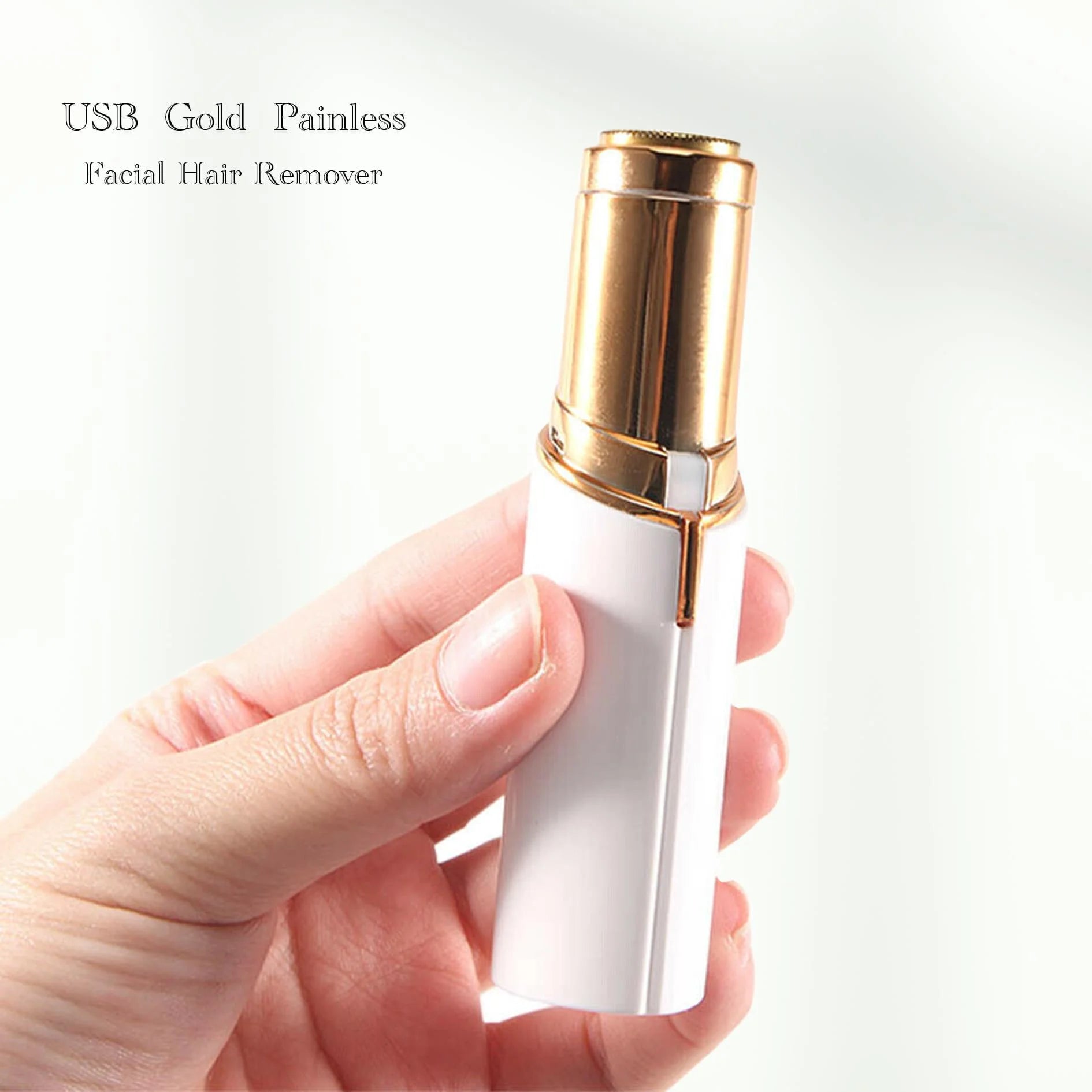 Women'S Painless Hair Remover, White/Rose Gold
