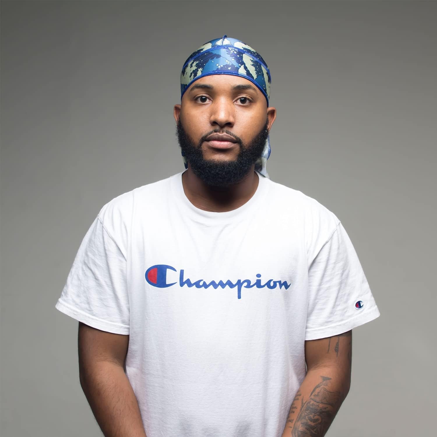 4PCS Silky Durags for Men 360 Waves, Designer Do Rag, 1 Wave Cap