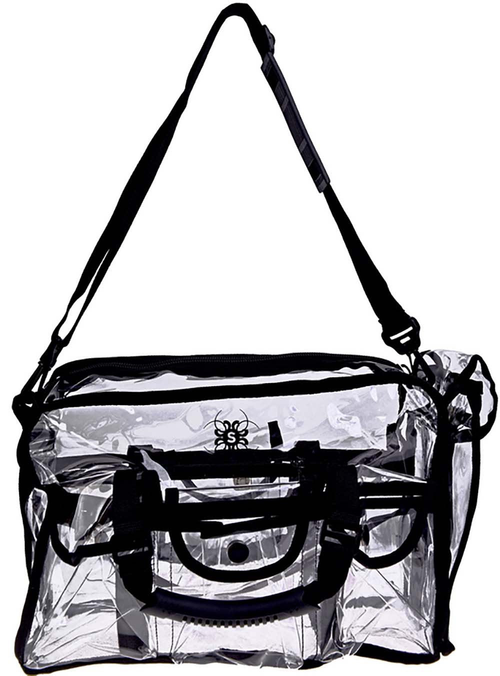 Clear Makeup Bag, Pro Mua Rectangular Bag with Shoulder Strap, Large