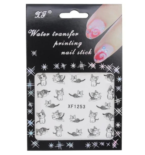 Cat Nail Art Sticker - 1 Sheet Design