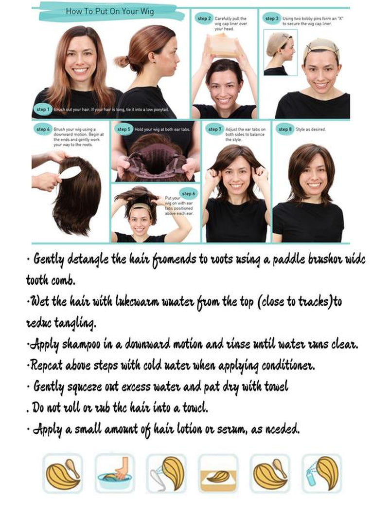 Long Straight Wigs for Women, Gorgeous Fluffy Wigs without Bangs, Synthetic Lace Front Wigs for Party, Daily Use