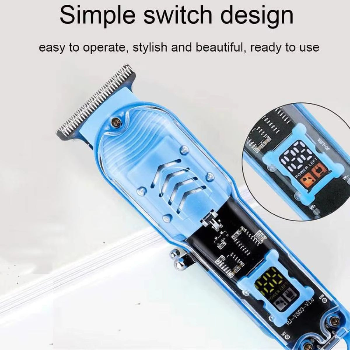 Ultimate Rechargeable Hair Clippers for Men - Cordless Transparent Electric Trimmers for Precision Haircuts