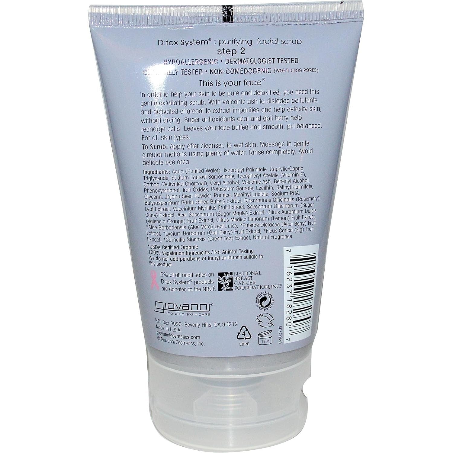 Hair Care Products D Tox System Facial Scrub 4 Oz