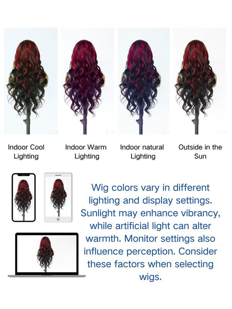 28 Inch Lace Front Wigs for Women, Gorgeous Fluffy Wigs without Bangs, Synthetic Lace Front Wigs for Party, Daily Use