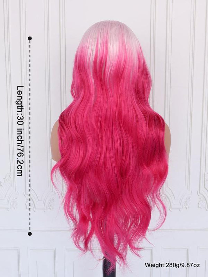 Long Body Wavy Wigs That Look like Real Hair, Gorgeous Fluffy Wigs without Bangs, Synthetic Wigs for Party, Water Wave Wigs