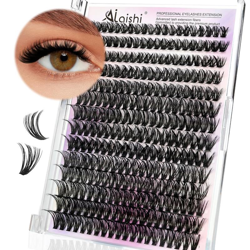 Ailaishi Lash Clusters Kit Natural Individual Lashes Wispy Eyelash Extensions 9-16Mm DIY Lash Extension Kit Lash Bond and Seal Waterproof, Lash Applicator, Thick False Eyelashes Kit