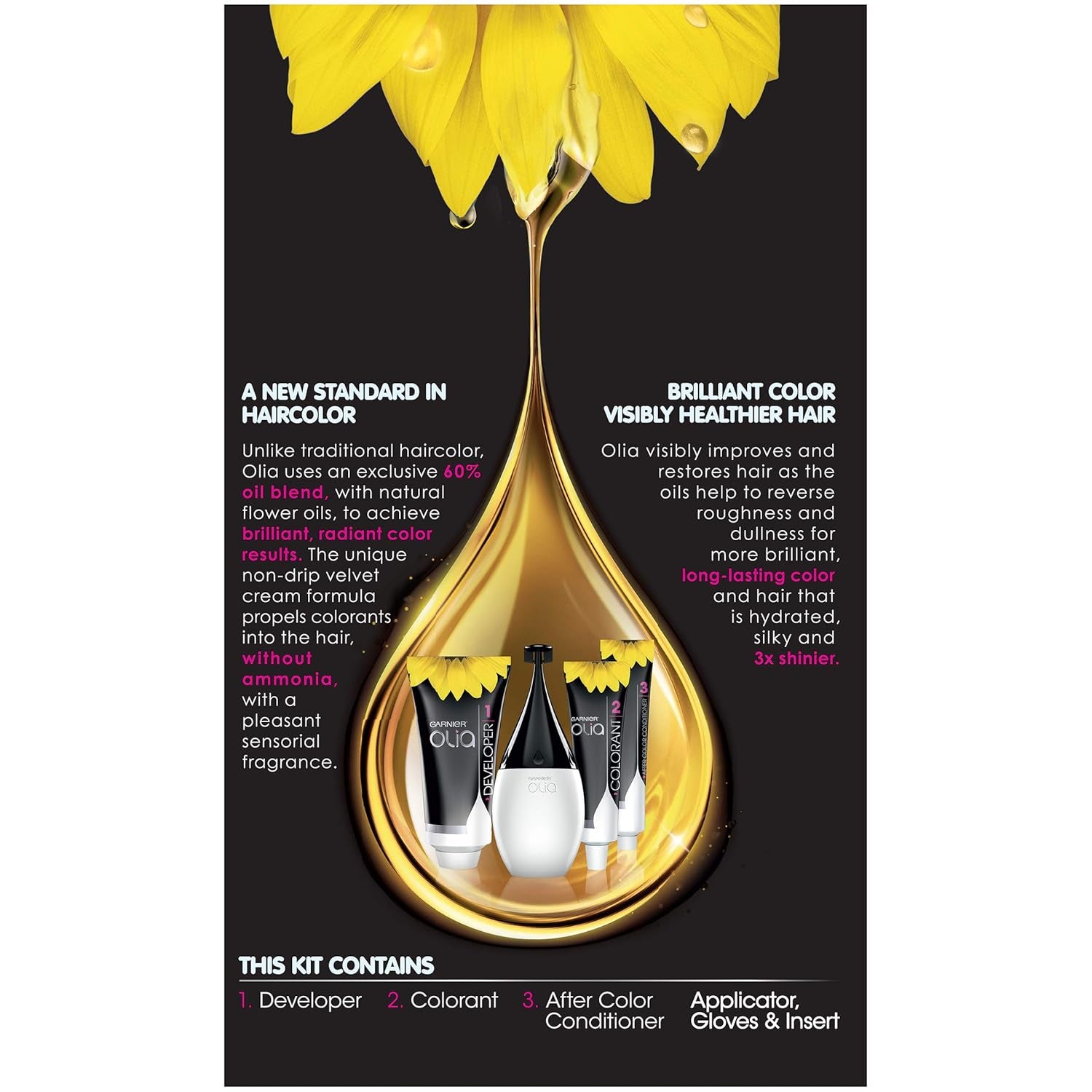 Olia Ammonia-Free Brilliant Color Oil-Rich Permanent Hair Color, 9.3 Light Golden Blonde (1 Kit) Blonde Hair Dye (Packaging May Vary)