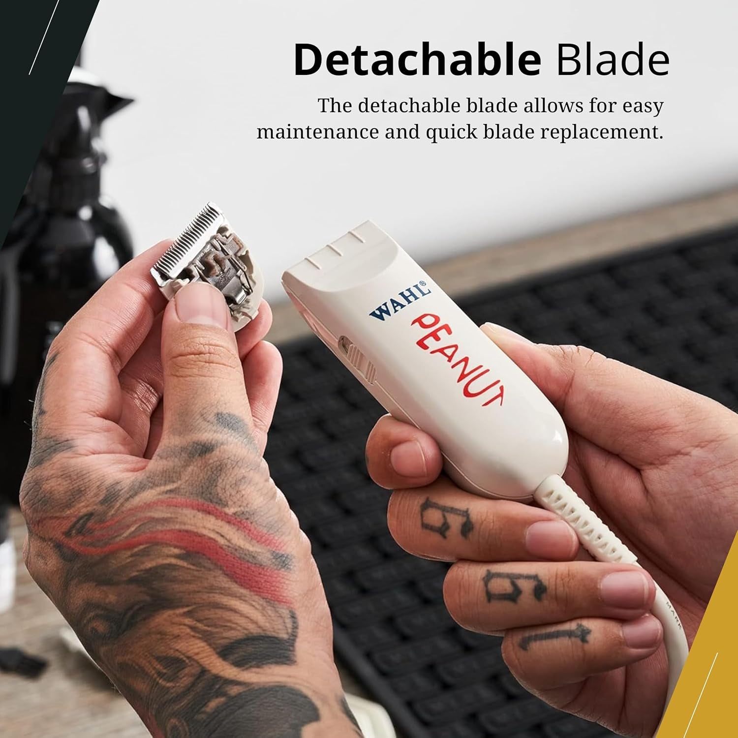 Peanut Trimmer Corded Lightweight Powerful Rotary Motor Includes 4 Trimming Guides Accessories