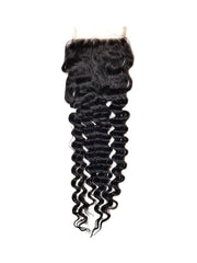 Deep Wave 4x4 Transparent Lace Closure