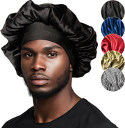 Niagara Satin Bonnet Men - Bonnet for Sleeping Men - Reversible Night Cap - Mens Bonnet for Curly Hair