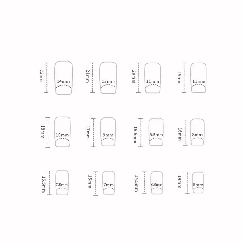 Cute Medium-Length Rainbow Gradient Fake Nails