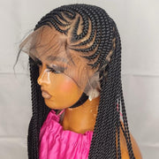 Full Lace Fiber Wig Heart Lemonade Braided Wig for Black American