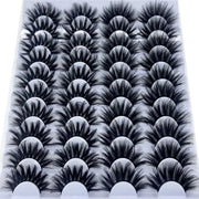 20 Pairs of Natural Mixed Ultra-Long 3D Fake Eyelashes Makeup Set - Cosmetic, Eyelash Extension Eyelashes Extensions