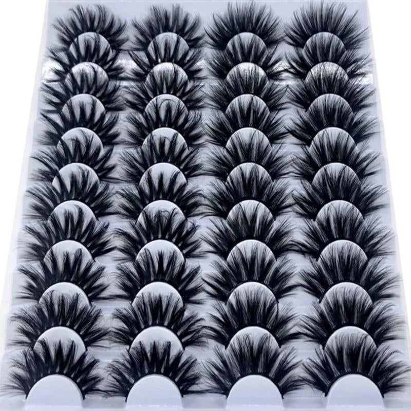 20 Pairs of Natural Mixed Ultra-Long 3D Fake Eyelashes Makeup Set - Cosmetic, Eyelash Extension Eyelashes Extensions