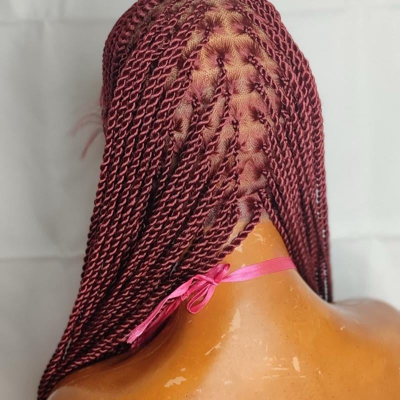 Full Lace Fiber Wig Heart Lemonade Braided Wig for Black American