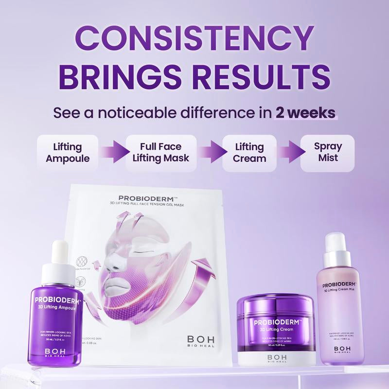 BIOHEAL BOH Probioderm 3D Lifting Cream 1.7 Fl Oz | Advanced Korean Anti-Aging Probiotic Facial Night Cream with 17-Peptide Complex & Patented Probioderm for Wrinkles on Face and Neck