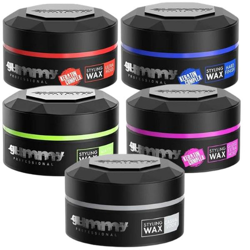 Gummy Bright Max Hold Hair Styling Wax 5.07 Fl.Oz - Keratin Complex, 150 Ml
