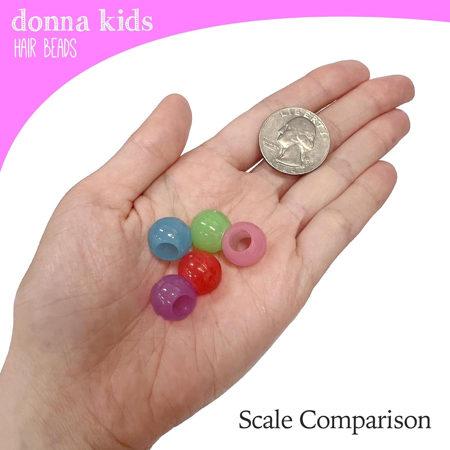 Hair Braiding Kit: Assorted 13X11Mm Plastic Pony Beads, Quick Beaders for Kids