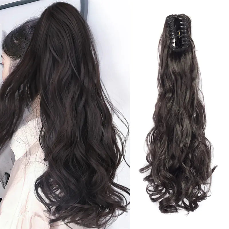 New Long Curly Ponytail Hair Extension with Clip