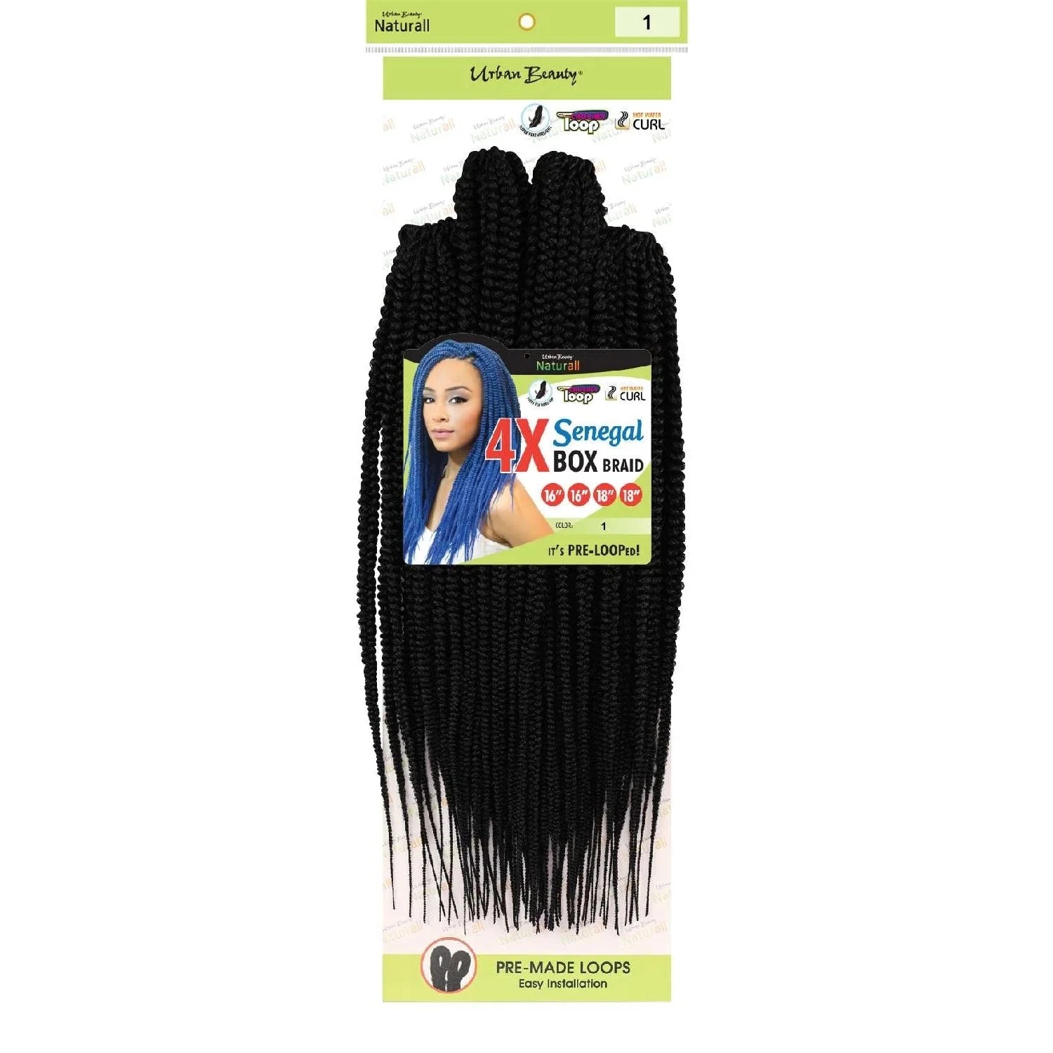 4X Senegal Box Braid Multi Pack 16"/16"/18"/18"